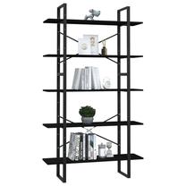 Pastatoma lentyna VLX 5-Tier Cabinet, juoda sp., 105 cm x 30 cm x 100 cm