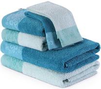 Vonios rankšluosčių rinkinys AmeliaHome Crea 45243, šviesiai mėlynas, 140 cm x 70 cm, 6 vnt.