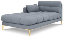 Sofa Micadoni Home Mamaia Chaise Longue, žydra sp., kairinė, 185 x 102 cm x 75 cm