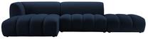 Modulinė sofa Micadoni Harry Velvet, tamsiai mėlyna sp., kairinė, 317 x 160 cm x 72 cm