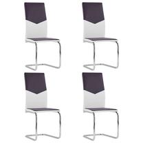Kėdžių rinkinys VLX Cantilever, ruda sp., 50 cm x 43 cm x 100.5 cm, 4 vnt.