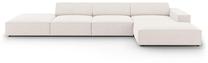 Kampinė sofa Micadoni Home Jodie 5 Seats, šviesiai ruda sp., dešininė, 341 x 166 cm x 70 cm
