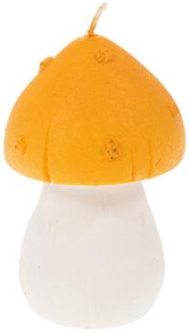 Свеча, формовая Amadeus Champignon, белый цв./желтый цв.