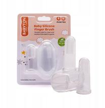 Наперсток для гигиены полости рта BabyOno, 4 мес., 2 шт., прозрачный цв.