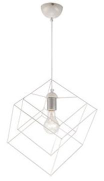 Valgusti rippuv Lamkur Wire Cube LM-1.1/35, E27, 1 x 60 W, valge v. / valge v.