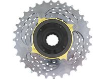 Priekinis žvaigždžių blokas SunRace MFEX9 9-speed 11-32T CP, aliuminis/plienas, chromo sp.
