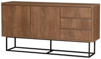 Komoda Kalune Design Ruba, juoda sp./riešuto sp., 72 cm x 36 cm x 140 cm