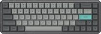Bezvadu spēļu tastatūra Darmoshark Darmoshark K5 TK Red, EN, pelēka krās.