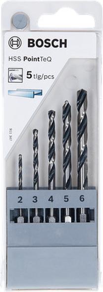Metalo grąžtų rinkinys Bosch PointTeQ, metalas, sraigtinis, hex, 2 mm x 9.8 cm