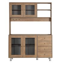 Daugiafunkcinė virtuvės spinta Kalune Design Grano 140, ąžuolo sp., 140 cm x 40 cm x 187 cm