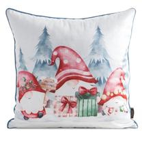 Kalėdinis dekoratyvinės pagalvėlės užvalkalas PSWA-311, balta/raudona, 45 cm x 45 cm