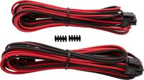 Vads Corsair EPS 8 pin, 8-pin ATX, 0.75 m, melna krās./sarkana krās.