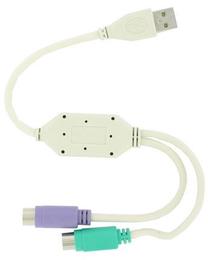Adapteris 4World USB, PS/2 x 2