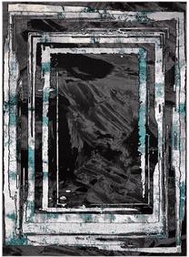 Ковер комнатные Hakano Welli Frame, многоцветный, 190 см x 140 см