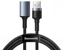Laidas Baseus, USB female/USB male, juoda sp.