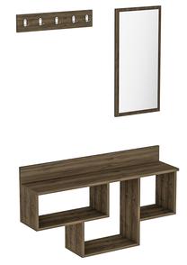 Priekšnama mēbeļu komplekts Kalune Design Bella, iekštelpu, valriekstu krās.