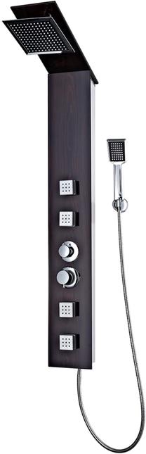 Dušo sistema VLX Shower Panel System Glass, ruda sp.