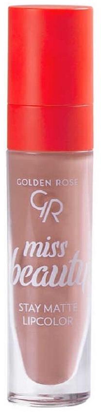 Lūpų dažai Golden Rose Miss Beauty Stay Matte, šviesiai ruda sp., 1