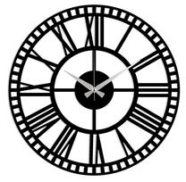 Laikrodis Wallity Metal Wall Clock, juoda sp., 48 cm x 1.5 cm, 48 cm