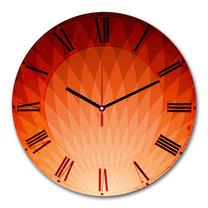 Laikrodis Wallity 3030MS-022, raudona sp./oranžinė sp., 30 cm x 30 cm, 30 cm