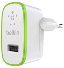 Telefono įkroviklis Belkin Boost Up, USB/AC/DC, balta sp./žalia sp.
