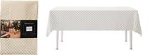 Ziemassvētku galdauts taisnstūrveida Home & Styling 767653600, krēmkrāsa/zeltrozā krās., 240 cm x 140 cm