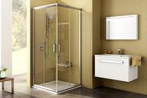 Dušo kabina Ravak Blix BLRV2 - 80 1LV40U00ZH, be padėklo, 80 cm x 80 cm x 190 cm, sidabro sp./skaidrus