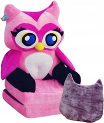 Vaikiškas krėslas Owl, rožinė sp./violetinė sp., 45 cm x 70 cm