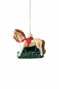 Eglītes rotājums Christmas Touch Žirgas, zelta krās., stikls