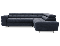 Kampinė sofa - lova Ferucce, tamsiai mėlyna sp., dešininė, 200 x 276 cm x 93 cm
