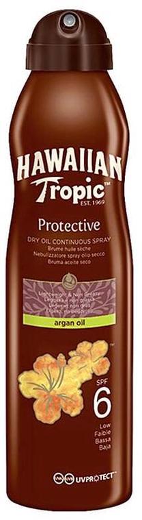 Purškiklis įdegio priežiūrai Hawaiian Tropic Protective Dry Oil Continuous SPF6, 177 ml