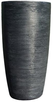 Puķu pods DM Grill Conical L, cementa, 42 cm x 42 cm, Ø 42 cm, melna krās.