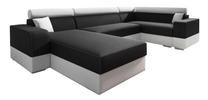 Kampinė sofa Idzczak Meble Infinity Super M03566, smėlio sp., 332 x 185 cm x 93 cm