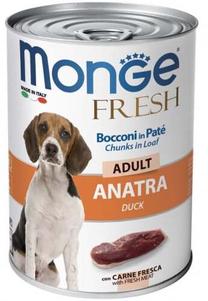 Влажный корм для собак Monge Fresh Chunks ADULT, мясо утки, 0.4 кг