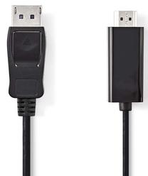 Vads Nedis DisplayPort male, HDMI, 1 m, melna krās.