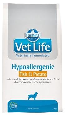 Kuiv koeratoit Farmina Vet Life Hypoallergenic Fish & Potato, kalaliha, 12 kg