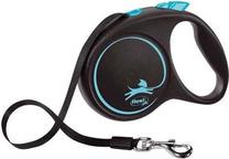 Automatinis pavadėlis Flexi Black Design, mėlyna sp./juoda sp., M 5m