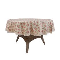 Staltiesė apvali Home4you Adeline, smėlio, 170 x 170 cm