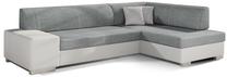 Kampinė sofa Fabio Cover 83, Soft 17, balta sp./pilka sp., dešininė, 167 x 268 cm x 73 cm
