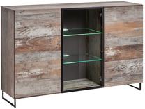 Komoda ASM Plank, juoda, 150 cm x 40 cm x 97 cm