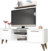 Sekcija Kalune Design Senfoni 1114, balta sp./riešuto sp., 29.5 cm x 138 cm x 48.6 cm