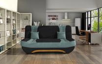 Sofa-lova Ewa Soro 100, Soro 34, juoda sp./mėtinė (mint) sp., 92 x 194 cm x 95 cm