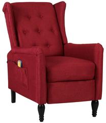 Krėslas VLX Massage Recliner 329333, raudona sp., 90 cm x 66 cm x 98 cm
