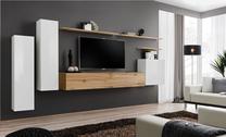 Комплект мебели для гостиной ASM Switch I Switch I, дубовый цв./белый цв.
