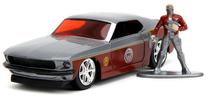 Автомобиль с фигурой Jada Toys, Marvel Guardians Galaxy Ford Mustang & Star Lord 1969, 1:32, серебристый цв./красный цв.