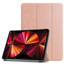 iLike Tri-Fold Plāns Eko-Ādas Statīva Maks Samsung Tab S9 11'' X710 / X716B / X718U (2023) Rozīgi Zeltaina