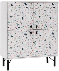 Spintelė Kalune Design Multi Purpose Terrazzo, balta sp./įvairių spalvų, 36 cm x 95 cm x 111 cm