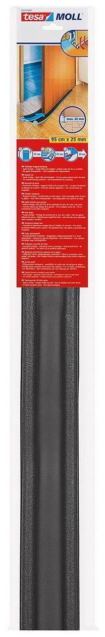 Durų atrama Tesa Door-to-floor double-roll, 2.5 cm x 0.095 cm, Ø 2.2 cm, guma, juoda sp.