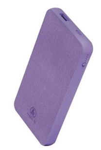 Lādētājs-akumulators (Power bank) Hama Fabric 10, 10000 mAh, violeta krās.