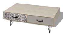 Kavos staliukas VLX 243397, smėlio sp., 100 cm x 60 cm x 35 cm